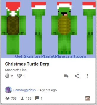亀のスキン　Christmas Turtle Derp